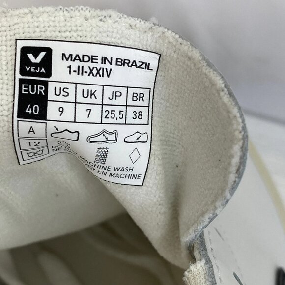 Veja Esplar Unisex Leather Sneakers – White/Black (M7 / W9) - Picture 2 of 7